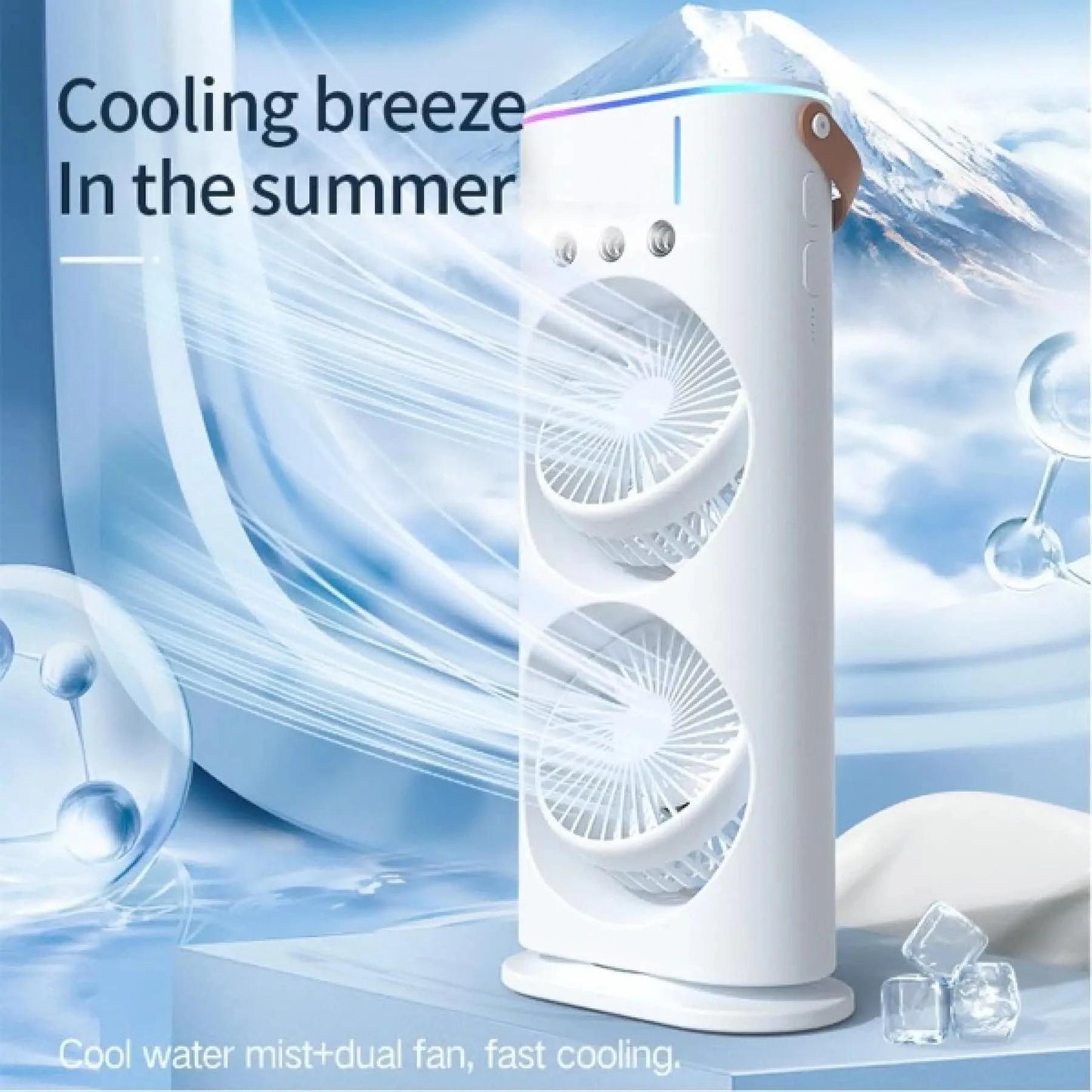 Double-Ended Spray Fan – Portable Cooling with Mist Function