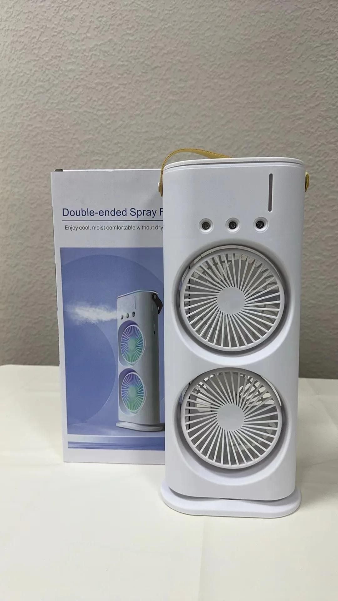 Double-Ended Spray Fan – Portable Cooling with Mist Function