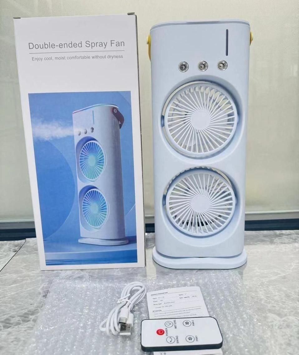 Double-Ended Spray Fan – Portable Cooling with Mist Function
